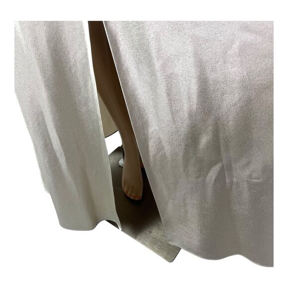 Jenny Yoo Satin Halter Bridesmaid Event Evening Dress Gown Sz 0 Champagne - Picture 10 of 11